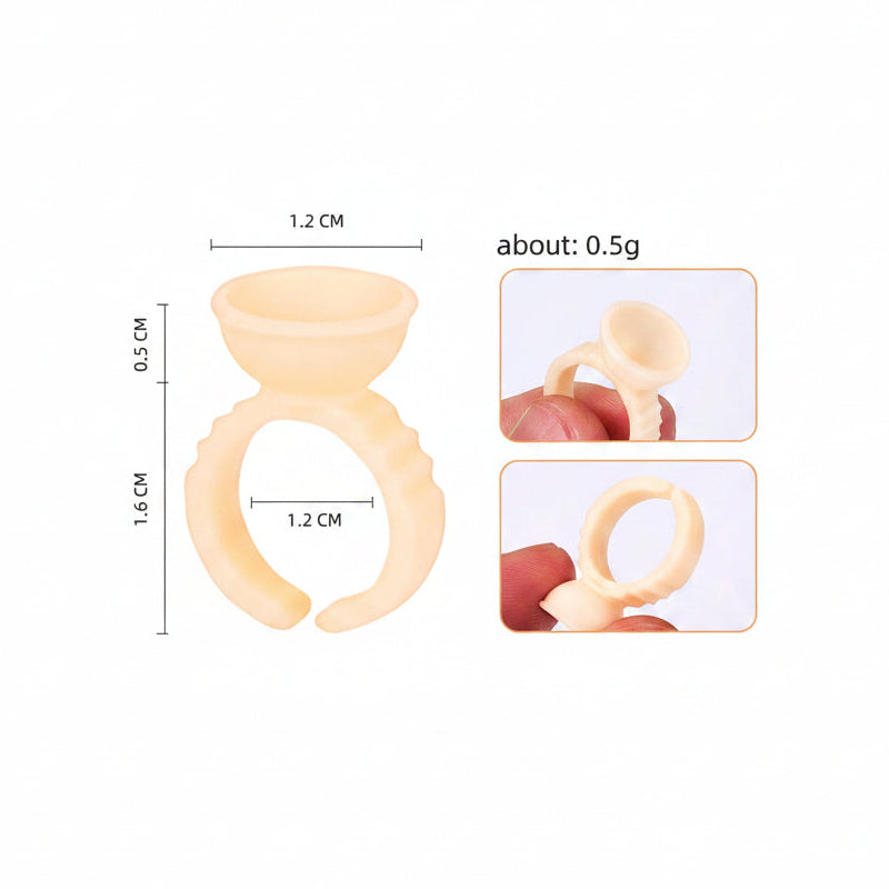 Disposable Soft Silicone Pigment Ring Cups – 100PCS PMU Ink Holder