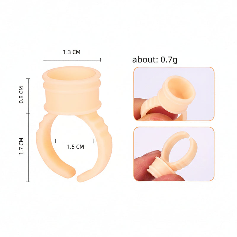 Disposable Soft Silicone Pigment Ring Cups – 100PCS PMU Ink Holder