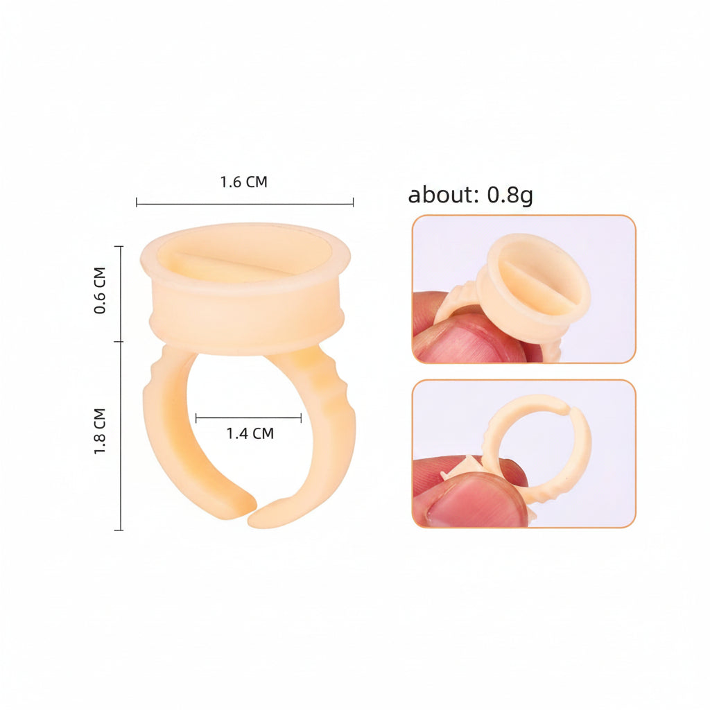 Disposable Soft Silicone Pigment Ring Cups – 100PCS PMU Ink Holder