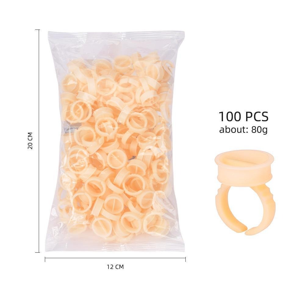 Disposable Soft Silicone Pigment Ring Cups – 100PCS PMU Ink Holder