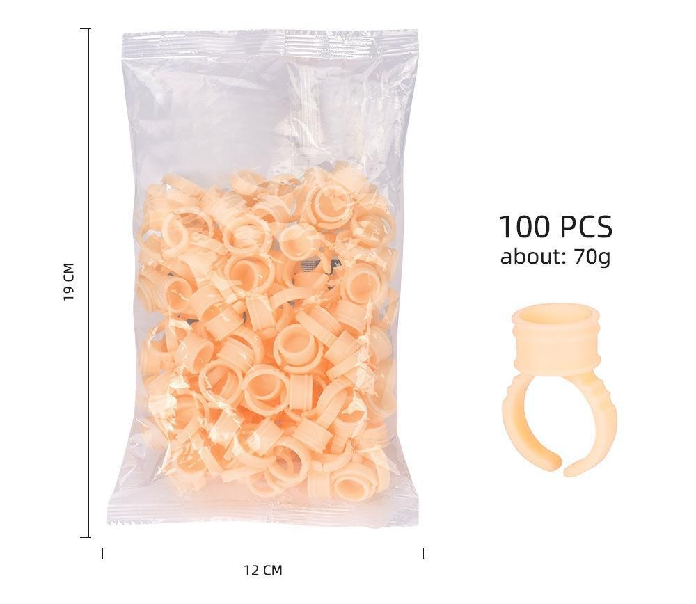 Disposable Soft Silicone Pigment Ring Cups – 100PCS PMU Ink Holder