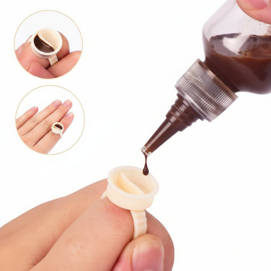Disposable Soft Silicone Pigment Ring Cups – 100PCS PMU Ink Holder