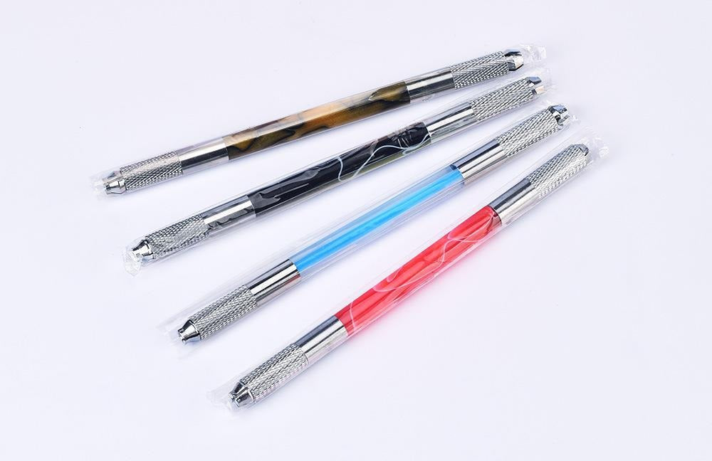 Double-Ended Acrylic Marble Manual PMU Pen – Multifunctional Microblading Blade Holder