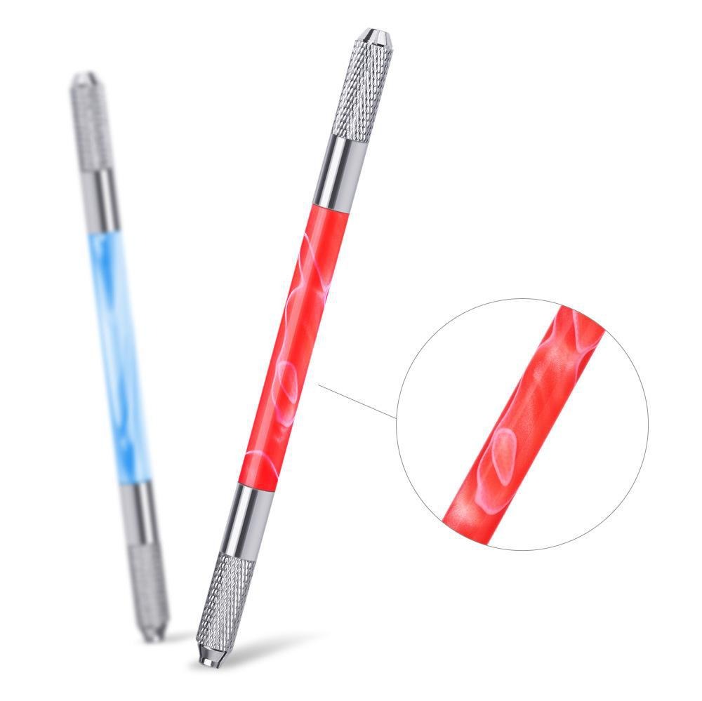 Double-Ended Acrylic Marble Manual PMU Pen – Multifunctional Microblading Blade Holder