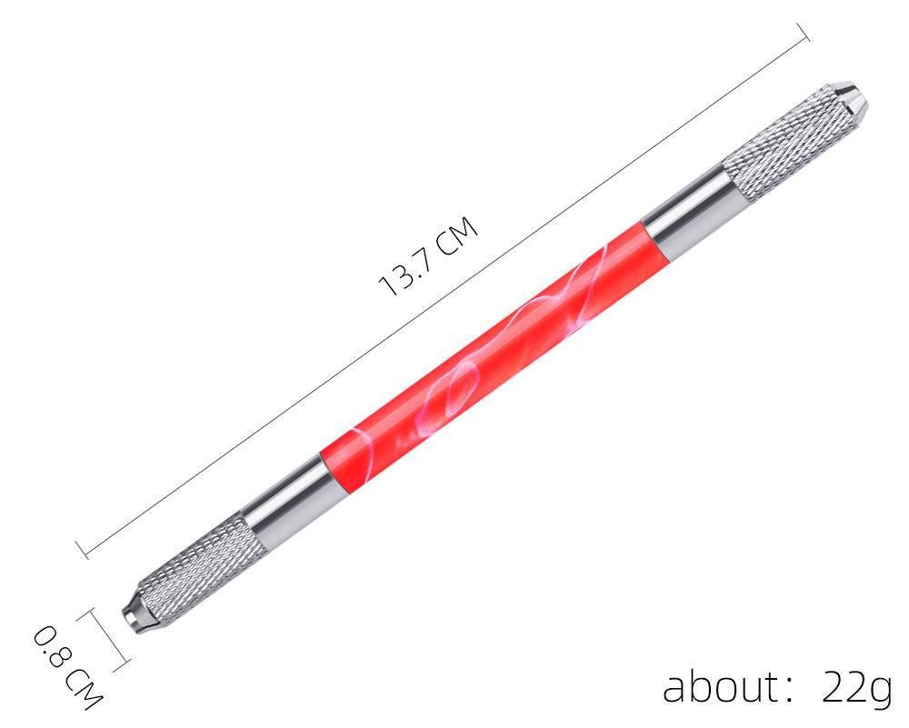 Double-Ended Acrylic Marble Manual PMU Pen – Multifunctional Microblading Blade Holder