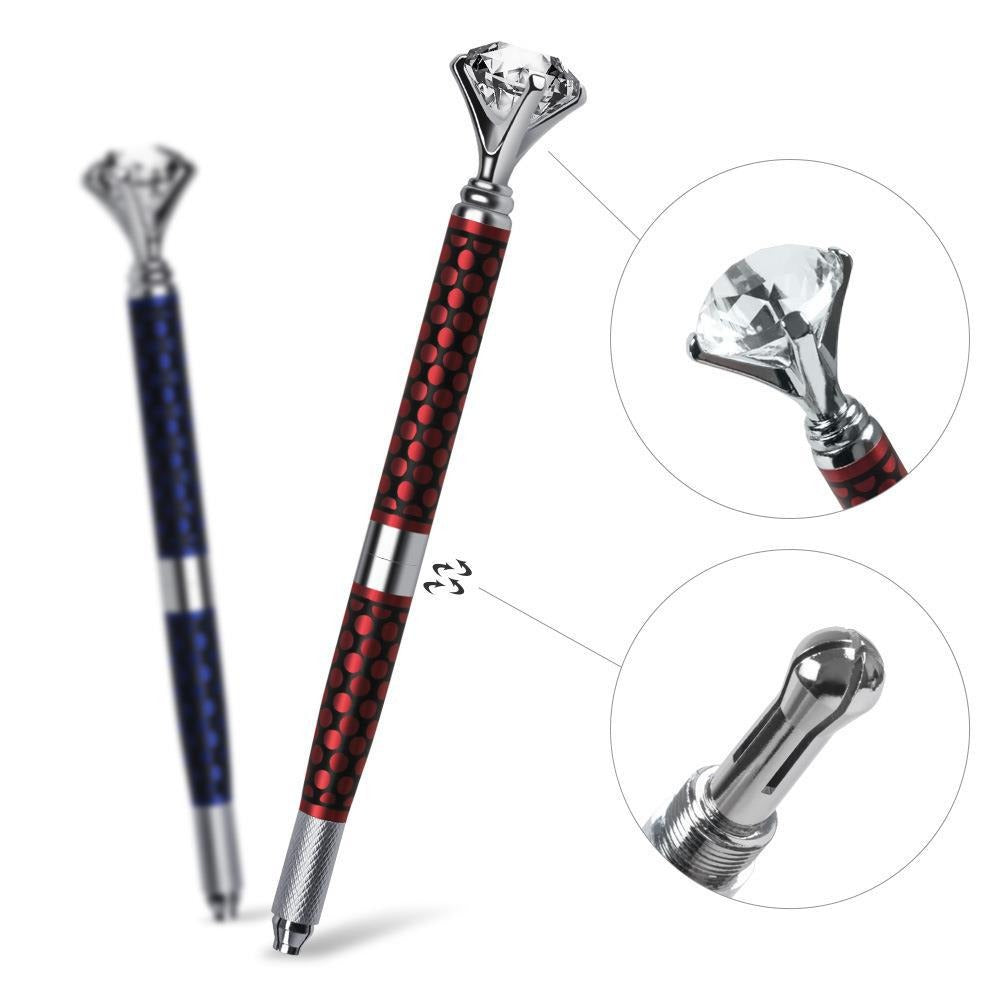 Double-Ended Diamond Manual PMU Pen – Multifunctional Microblading & Shading Hand Tool