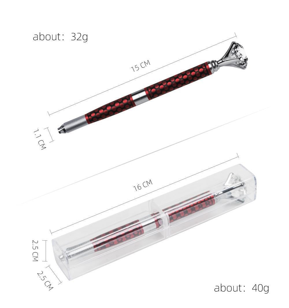 Double-Ended Diamond Manual PMU Pen – Multifunctional Microblading & Shading Hand Tool