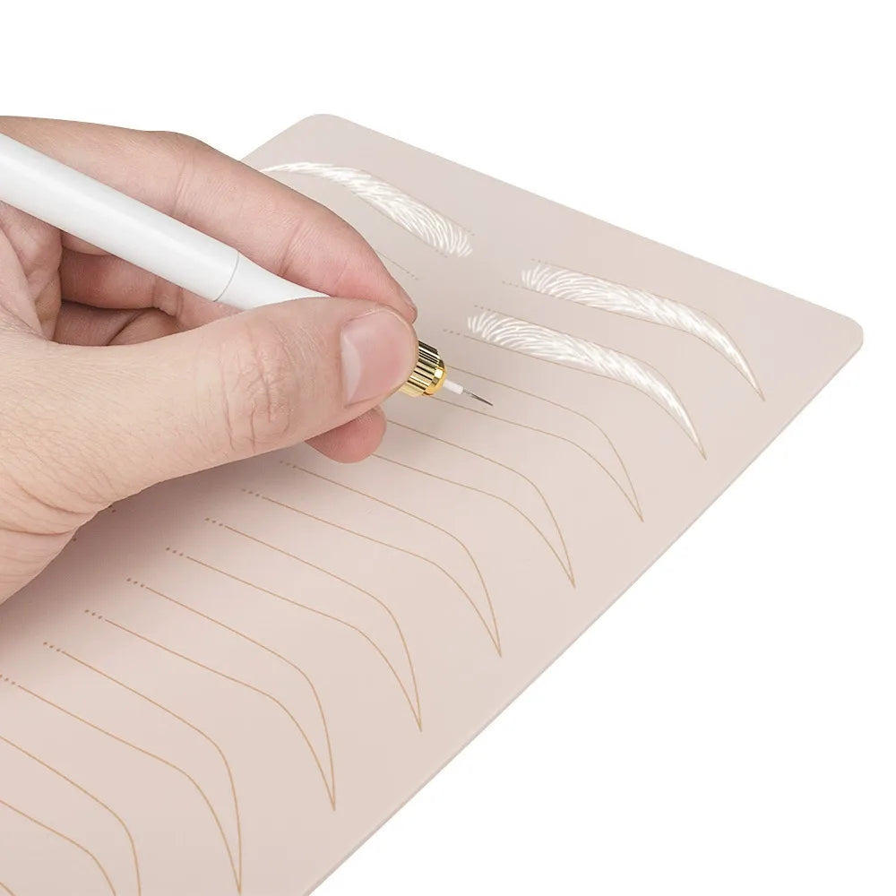 Double-Sided Multi-Functional Silicone PMU Practice Skin – Eyebrow, Lip & Linework Training Pad