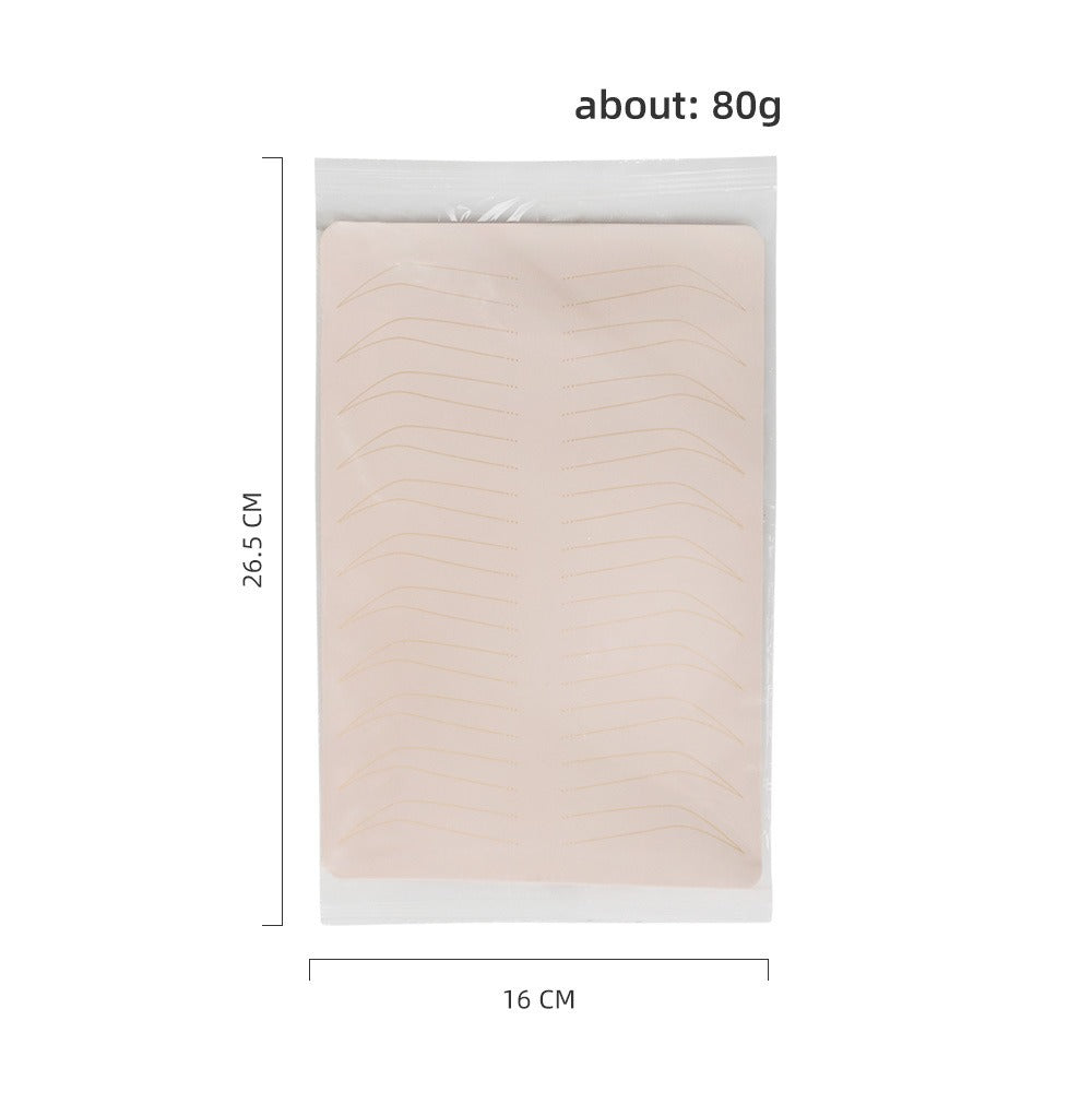 Double-Sided Multi-Functional Silicone PMU Practice Skin – Eyebrow, Lip & Linework Training Pad