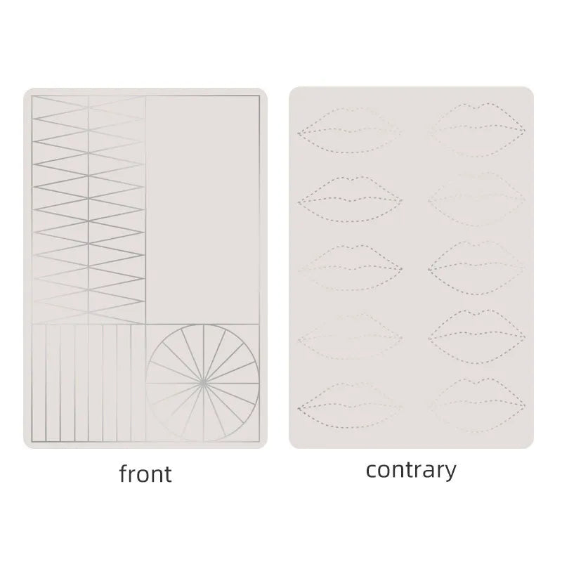 Double-Sided Multi-Functional Silicone PMU Practice Skin – Eyebrow, Lip & Linework Training Pad