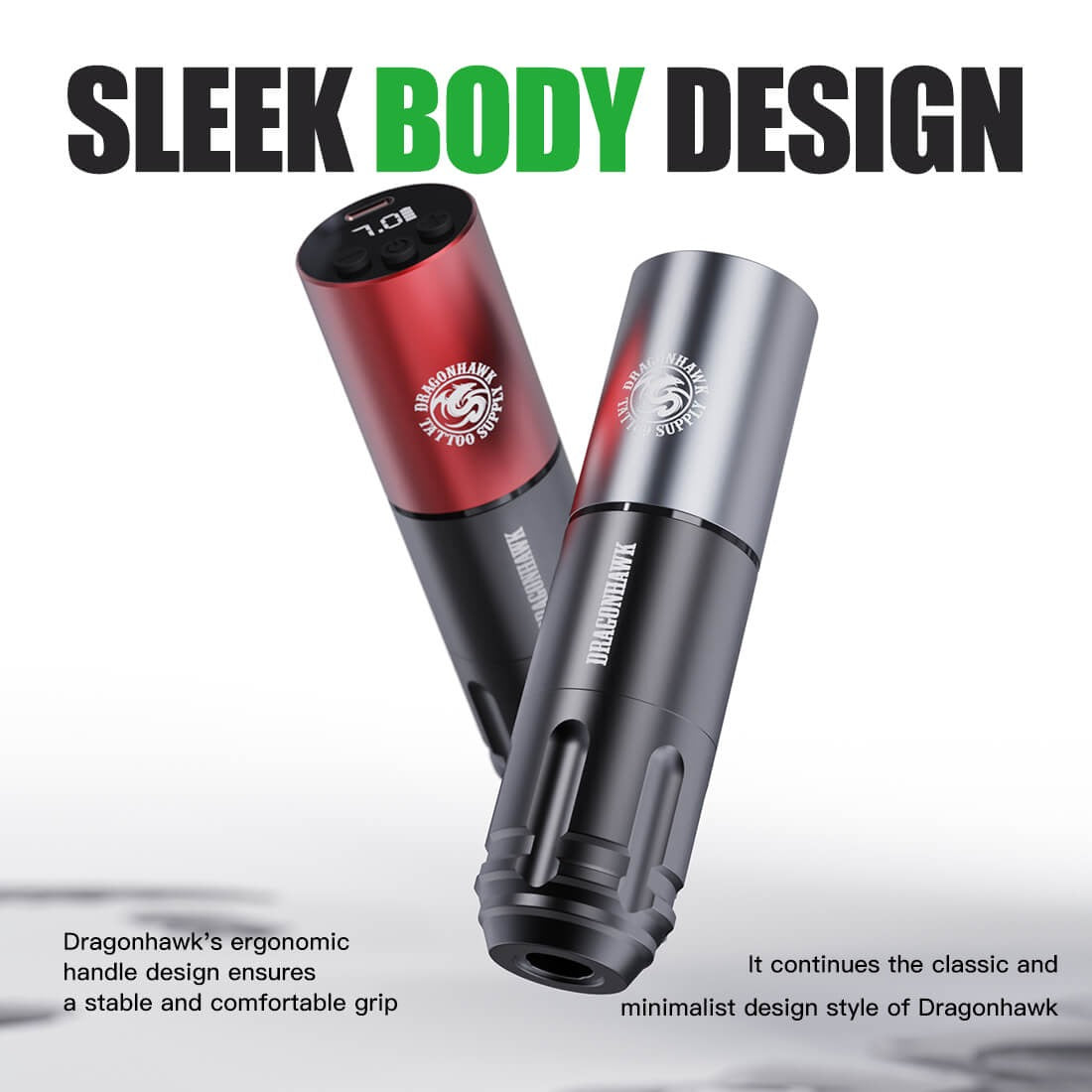 Dragonhawk A1 Wireless Tattoo Pen Machine Starter Kit | 3.5mm Stroke Professional Tattoo Machine Bundle