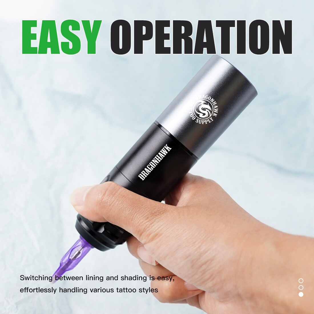 Dragonhawk A1 Wireless Tattoo Pen Machine Starter Kit | 3.5mm Stroke Professional Tattoo Machine Bundle