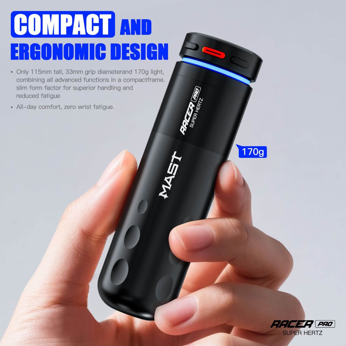 Dragonhawk Mast Racer Pro – Wireless Tattoo Pen Machine | 4.2mm Stroke Length - Free Shipping