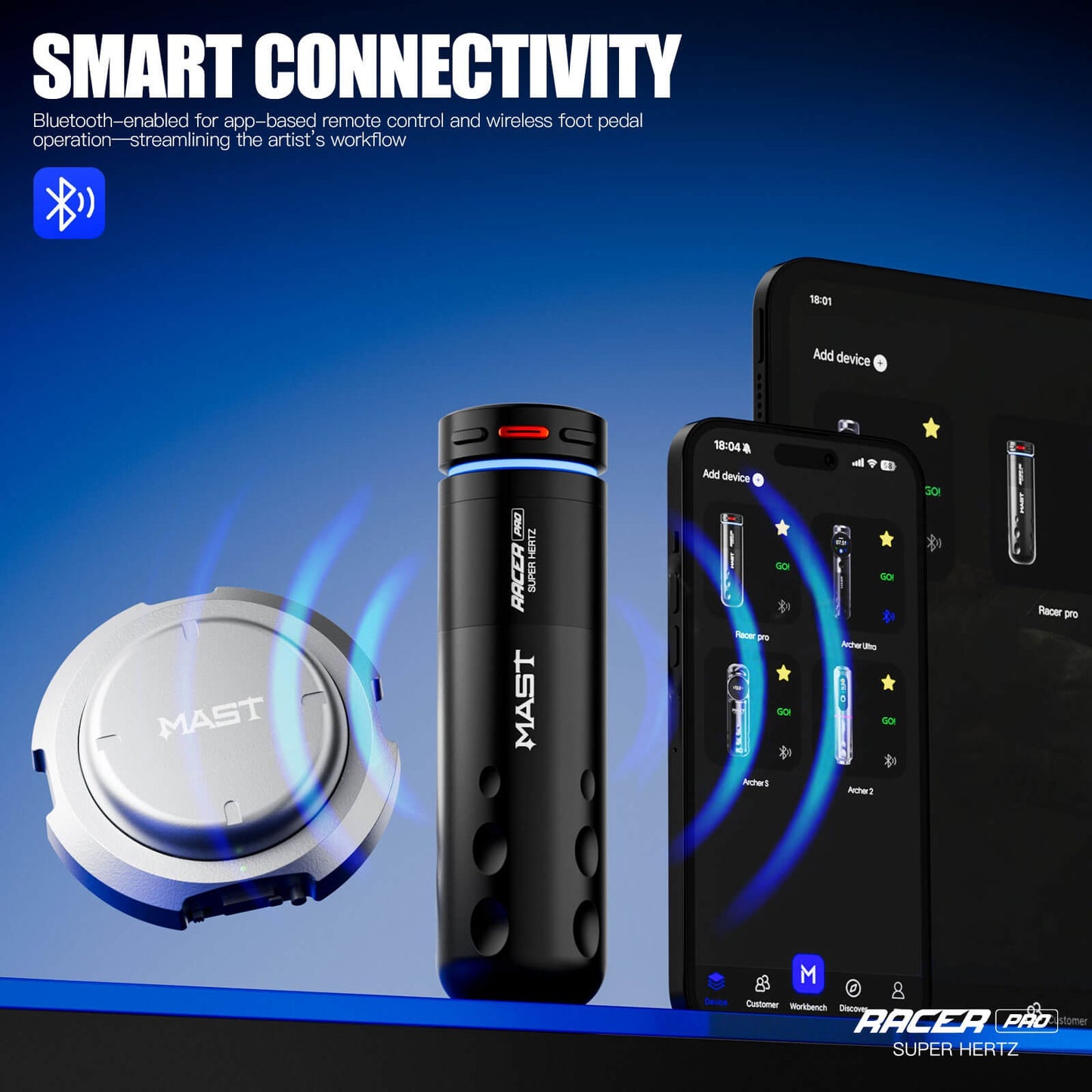 Dragonhawk Mast Racer Pro – Wireless Tattoo Pen Machine | 4.2mm Stroke Length - Free Shipping
