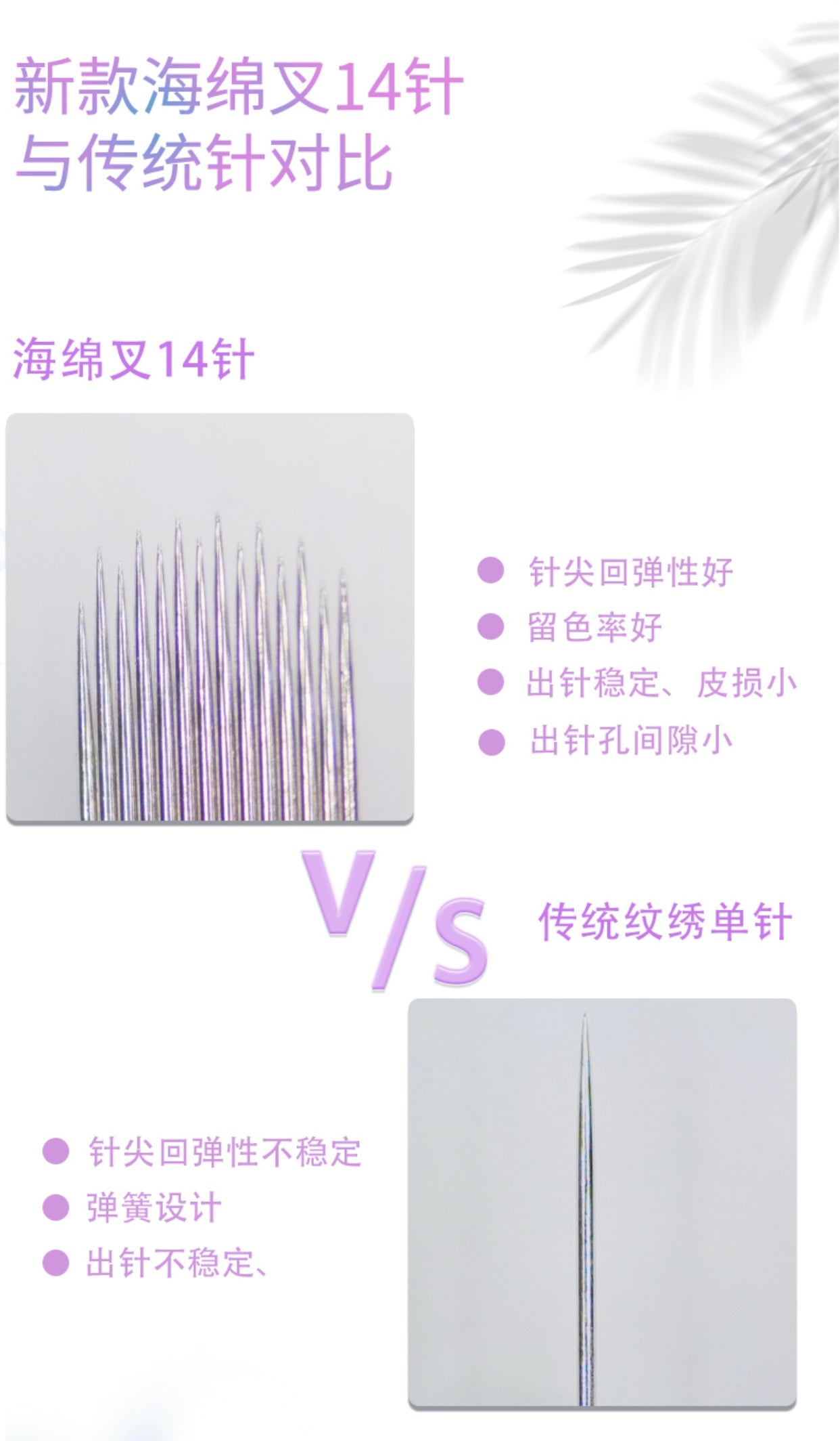 XF Sponge Fork 14 Needle - 10PCS/Box