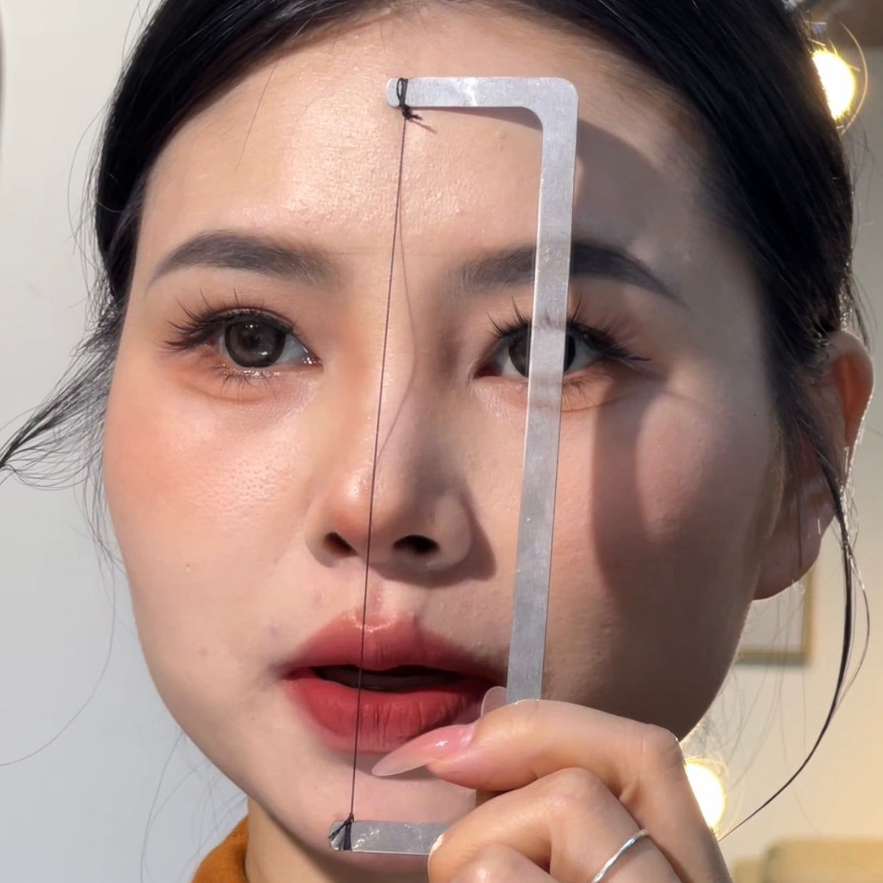 1-Minute Brow Mapping Tool – Stainless Steel Brow Shaping Ruler Kit for PMU Artists