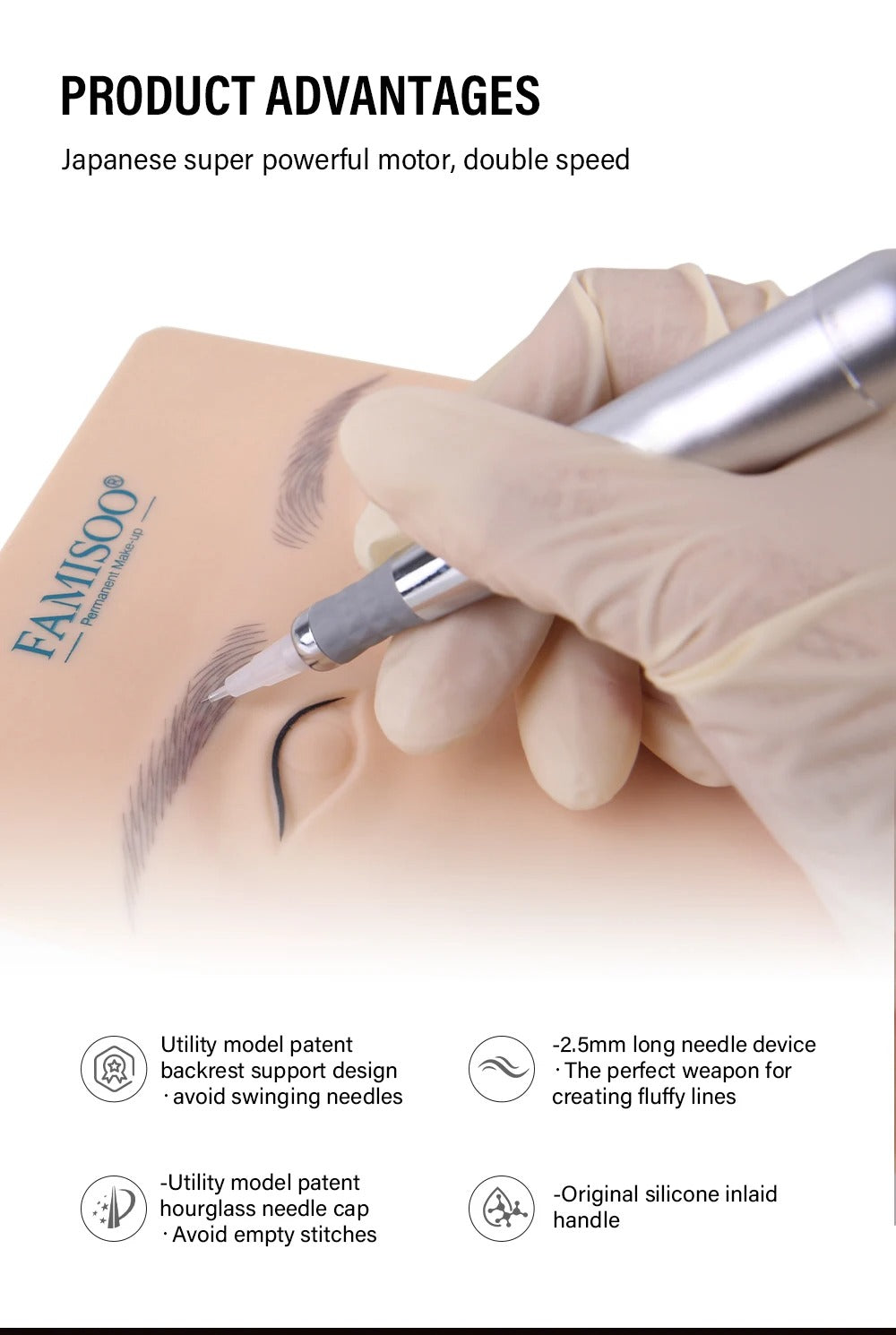 🦈 FAMISOO BIG SHARK 2.5 – PURE1 Series Traditional Needle PMU Machine