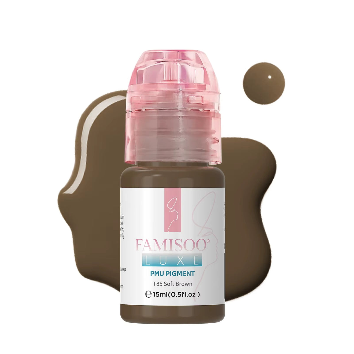 FAMISOO® LUXE 15ml Brow & Eyeliner PMU Pigment – 13 Liquid & Cream Colors for Nano Brows & Microblading