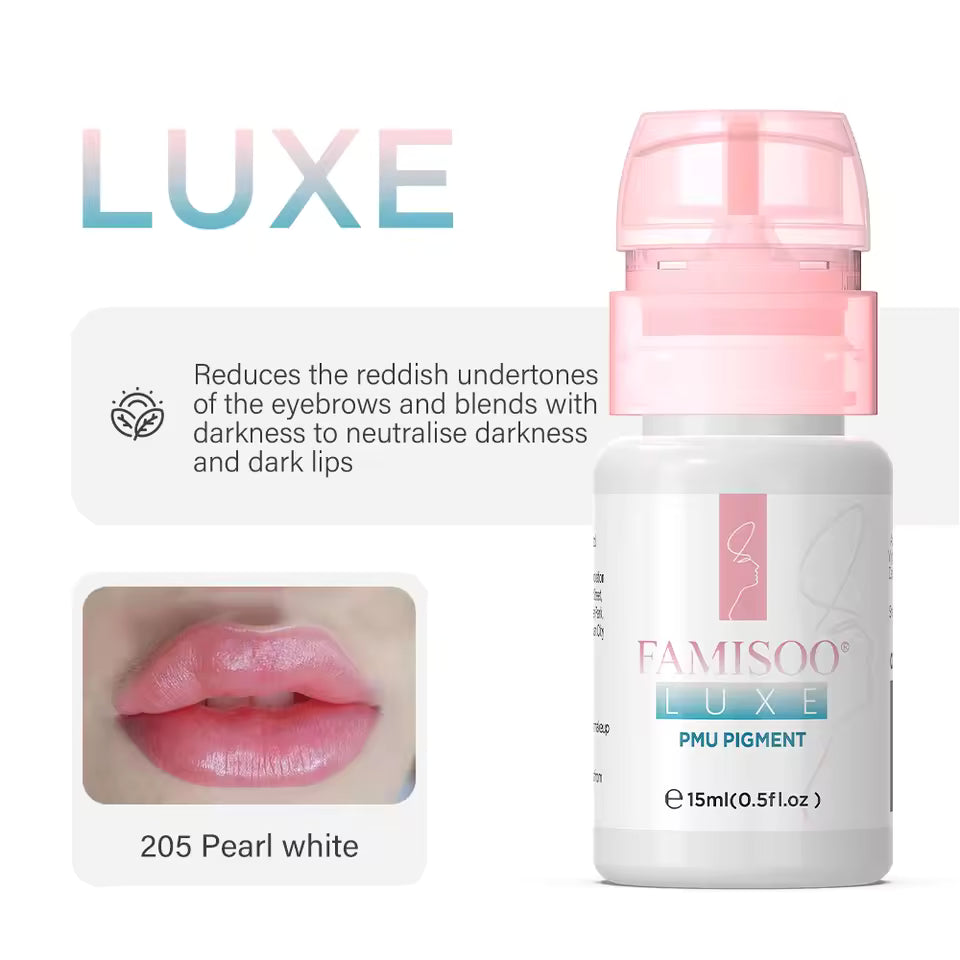 FAMISOO® LUXE Rose 15ml Liquid Lip PMU Pigment – 12 Colors for Lip Blush