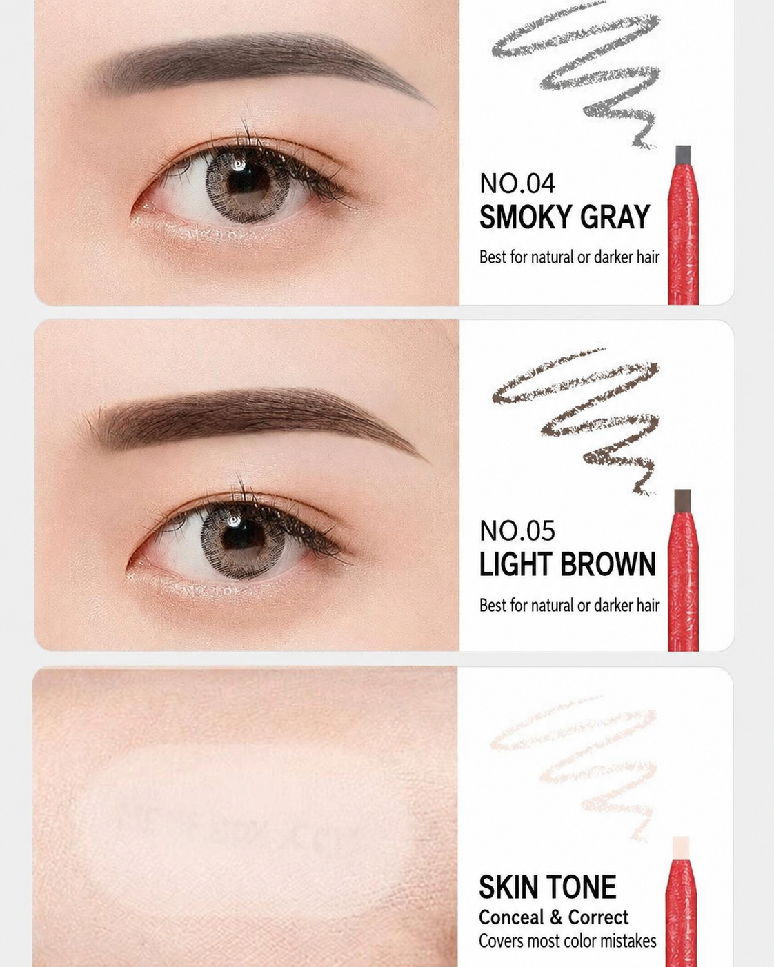 Professional Pull-String Hard-Core Eyebrow Pencil – Waterproof PMU Brow Mapping Pencil, 12PCS/Box