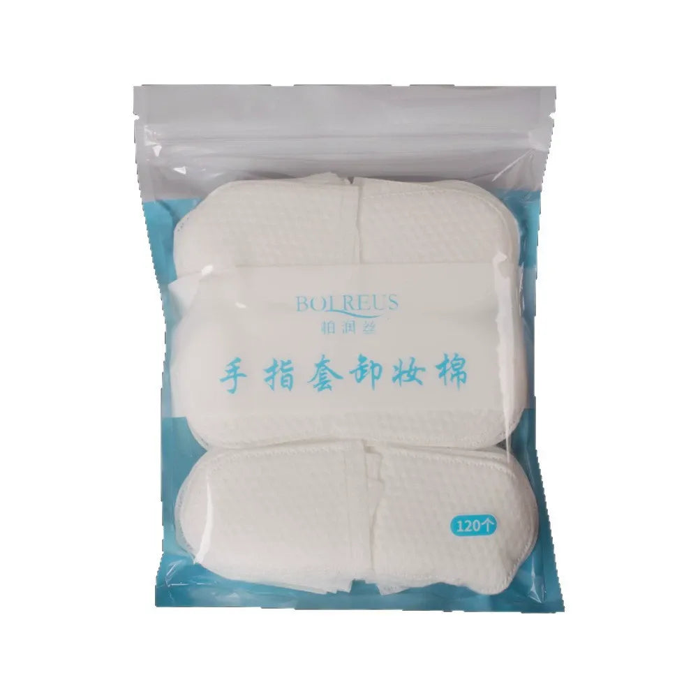 Finger Pouch Makeup Remover Cotton Pads – 120 pcs Pack