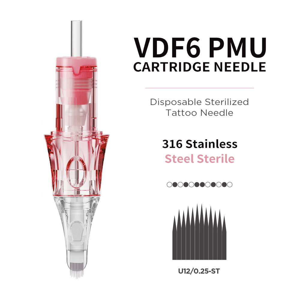 V6 Pink & Transparent Needle Cartridge – Standard Model