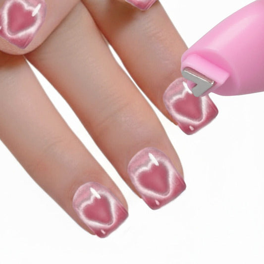 Heart Cat-Eye Magnet Pen – Strong Magnetic Nail Art Tool for Cat-Eye Gel Designs
