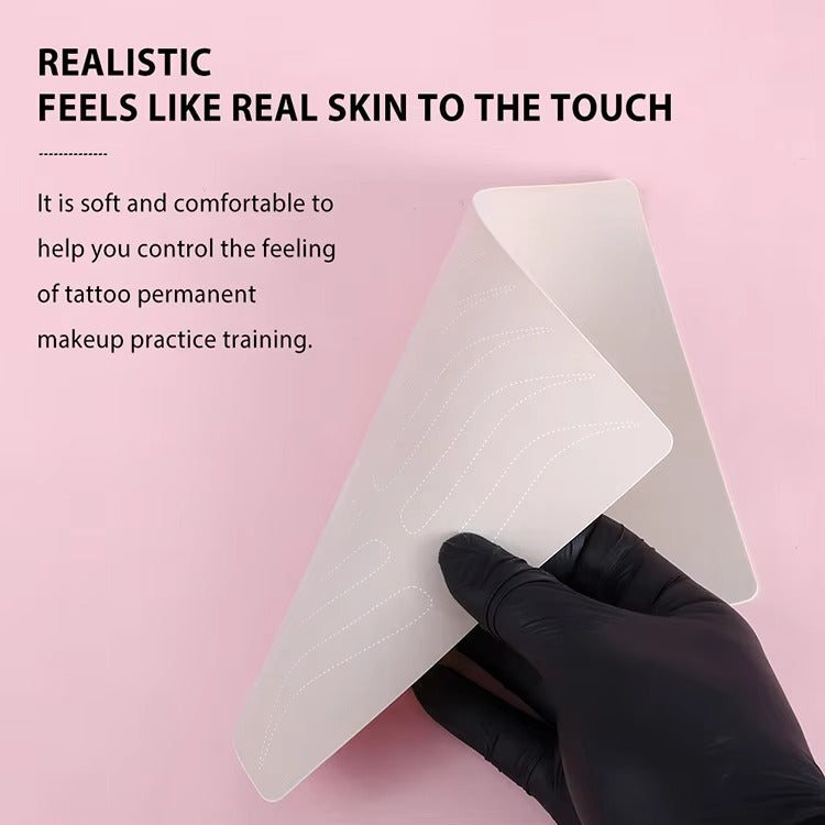 Inkless Practice Skin with White Dotted Line Eyebrows