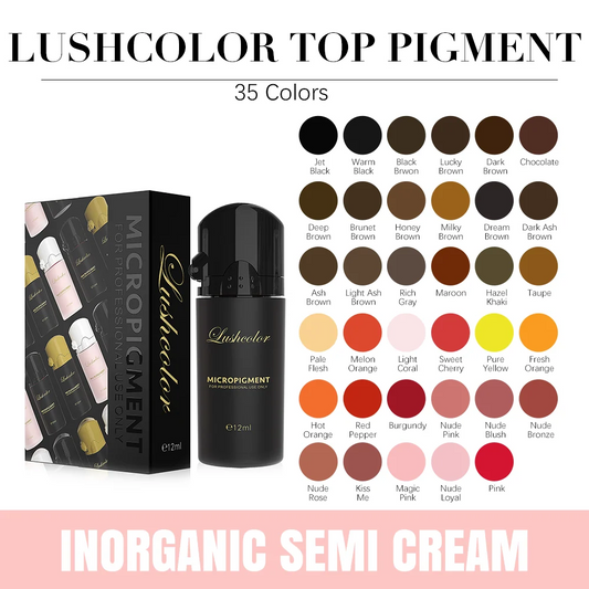 LUSHCOLOR Top Micro Semi-Cream Inorganic PMU Pigment– 37 Shades + Thinner