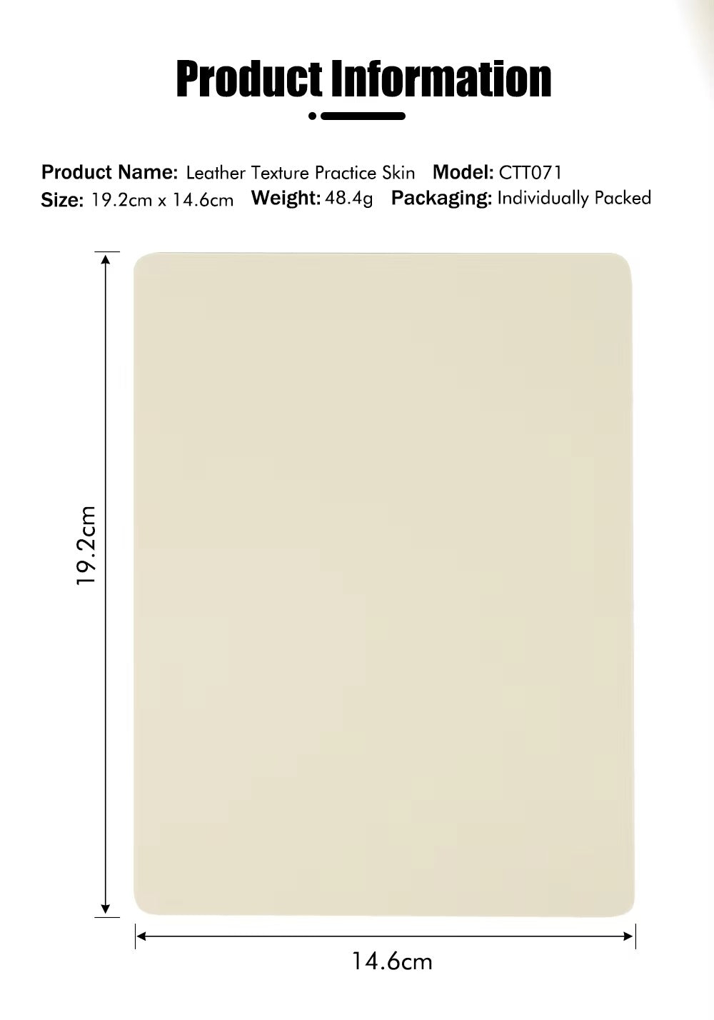 Leather Texture Practice Skin for PMU (Permanent Makeup) Training