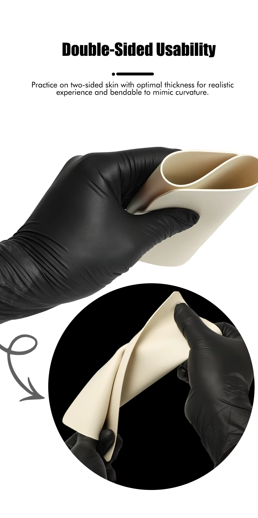 Leather Texture Practice Skin for PMU (Permanent Makeup) Training