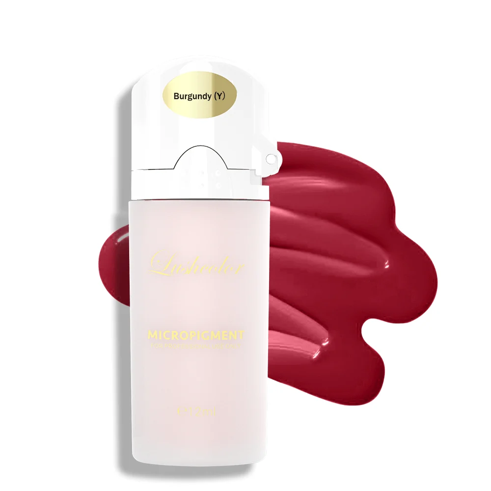 Lushcolor Burgundy – Elegant Cool-Toned Wine Red PMU Lip Pigment | 12ml