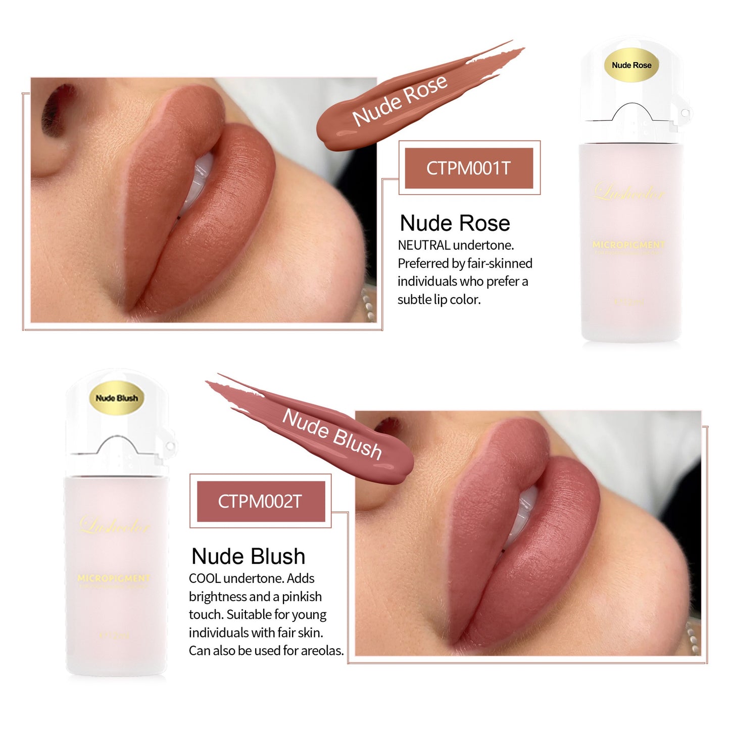 Lushcolor Red Pepper (Y) – Vibrant Warm Red Lip Blush PMU Pigment | 12ml