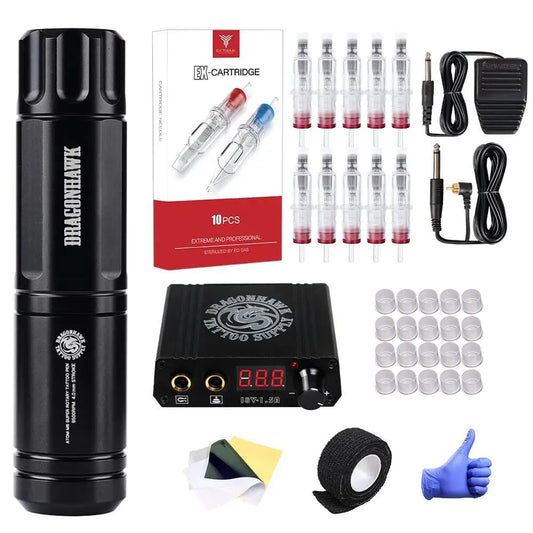 Dragonhawk M6 Tattoo Machine Pen Starter Bundle