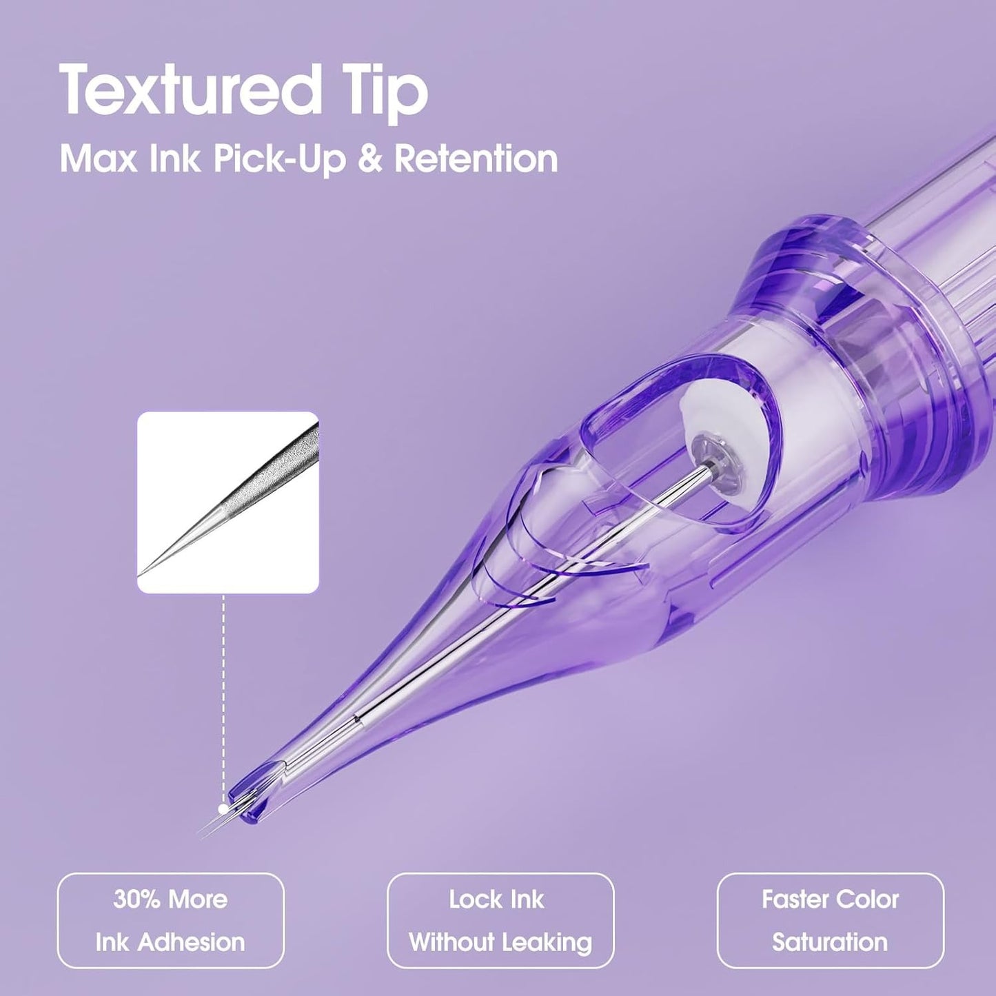 MAST Pro 2 Textured Tattoo Needle Cartridges | Premium Textured Pin Cartridge Needles for Better Ink Flow & Consistent Tattoo Performance