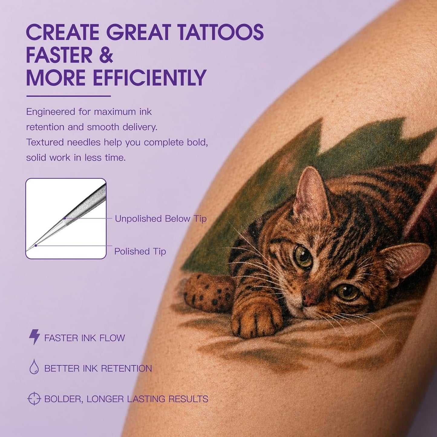 MAST Pro 2 Textured Tattoo Needle Cartridges | Premium Textured Pin Cartridge Needles for Better Ink Flow & Consistent Tattoo Performance