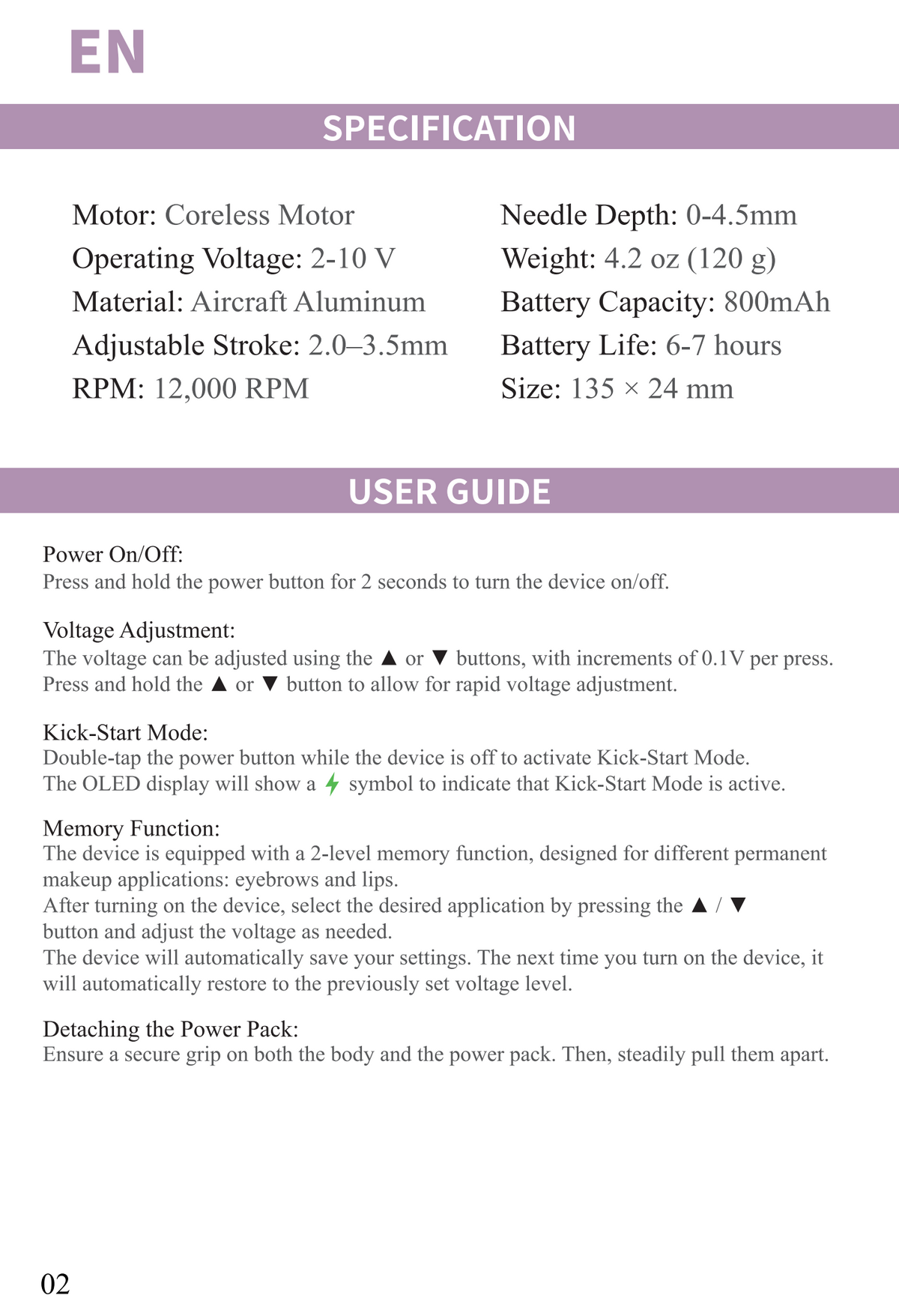 POPU MINI DIVA Pro Wireless PMU Machine – 2.0–3.5mm Adjustable Stroke, 2V Start-Up