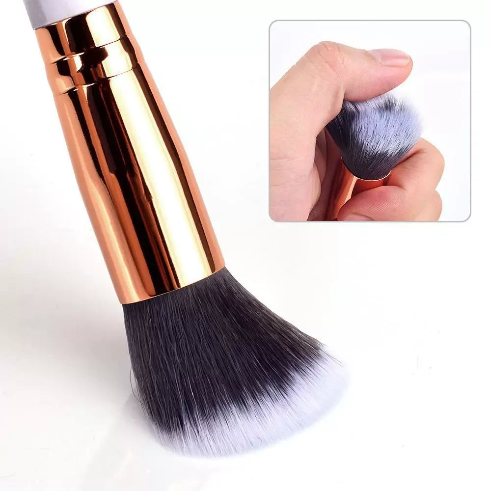 Marble Pattern Makeup Brush Set – 10pcs Professional Cosmetic Brush Kit
