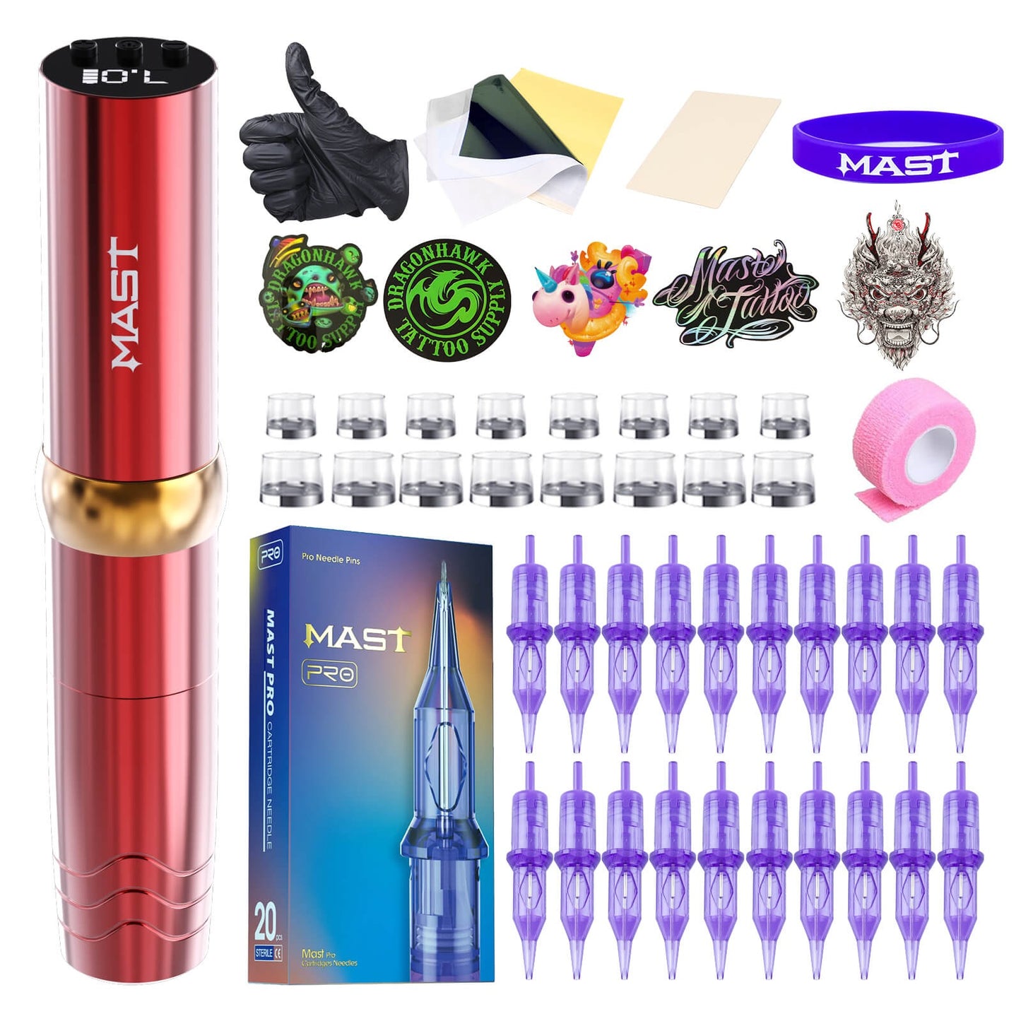Mast P10 Pro Wireless Tattoo Machine Pen 3.0MM Stroke Starter Kit