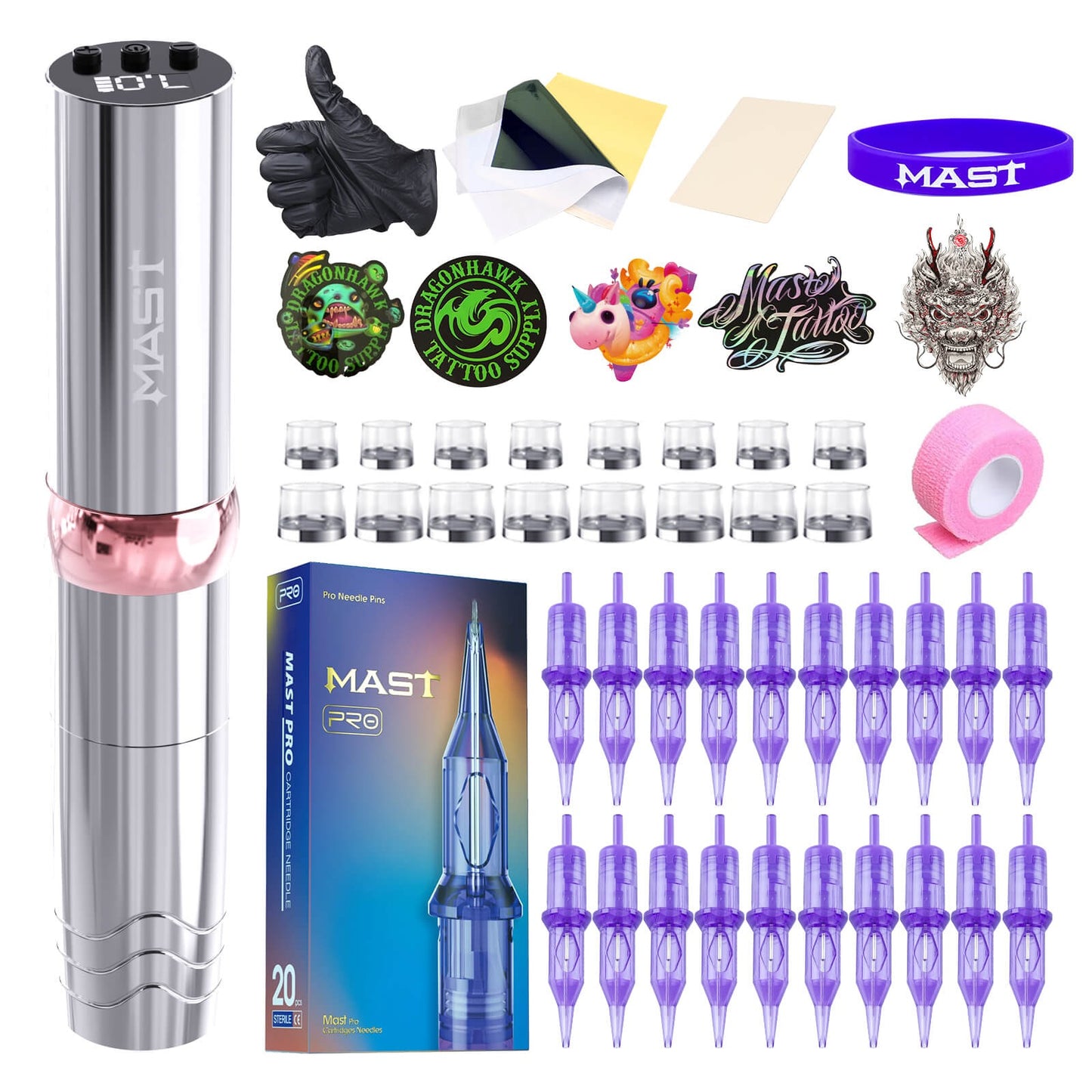 Mast P10 Pro Wireless Tattoo Machine Pen 3.0MM Stroke Starter Kit