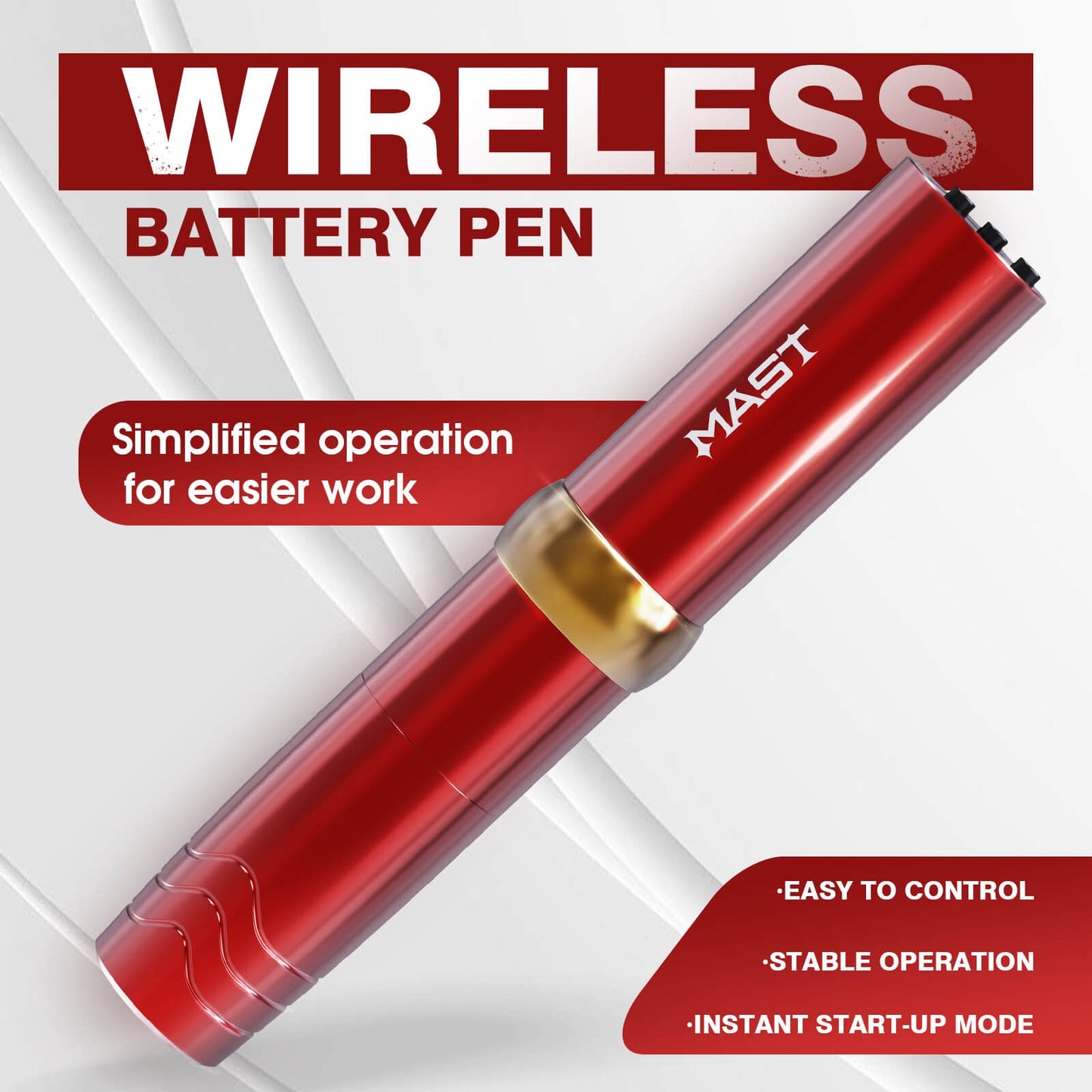 Mast P10 Pro Wireless Tattoo Machine Pen 3.0MM Stroke Starter Kit