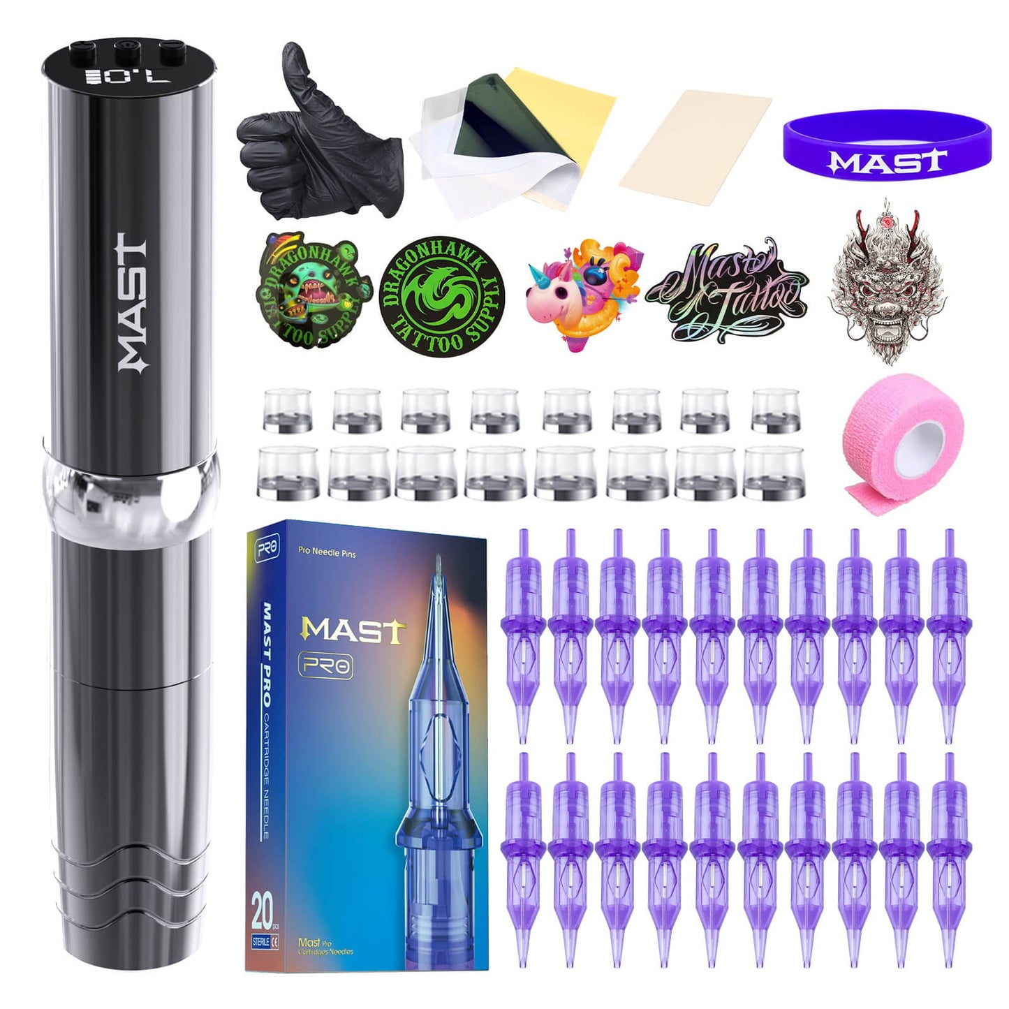 Mast P10 Pro Wireless Tattoo Machine Pen 3.0MM Stroke Starter Kit