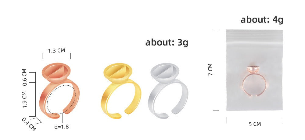 Metal Pigment Ring Cups – Rose Gold, Gold & Silver PMU Ink Holders