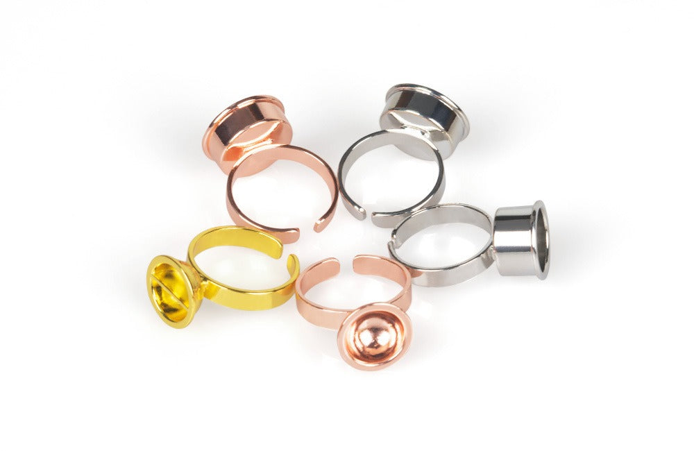 Metal Pigment Ring Cups – Rose Gold, Gold & Silver PMU Ink Holders