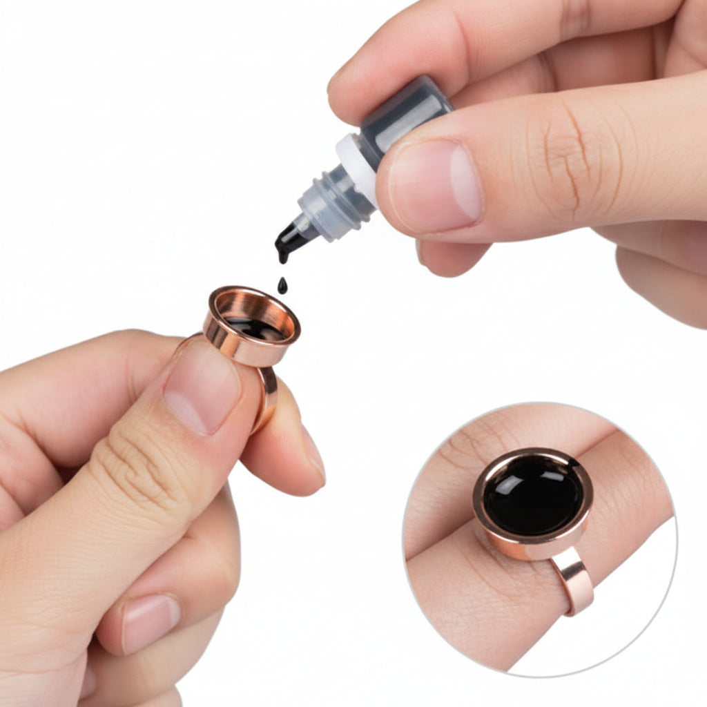 Metal Pigment Ring Cups – Rose Gold, Gold & Silver PMU Ink Holders