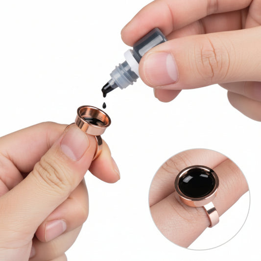 Metal Pigment Ring Cups – Rose Gold, Gold & Silver PMU Ink Holders