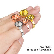 Metal Pigment Ring Cups – Rose Gold, Gold & Silver PMU Ink Holders