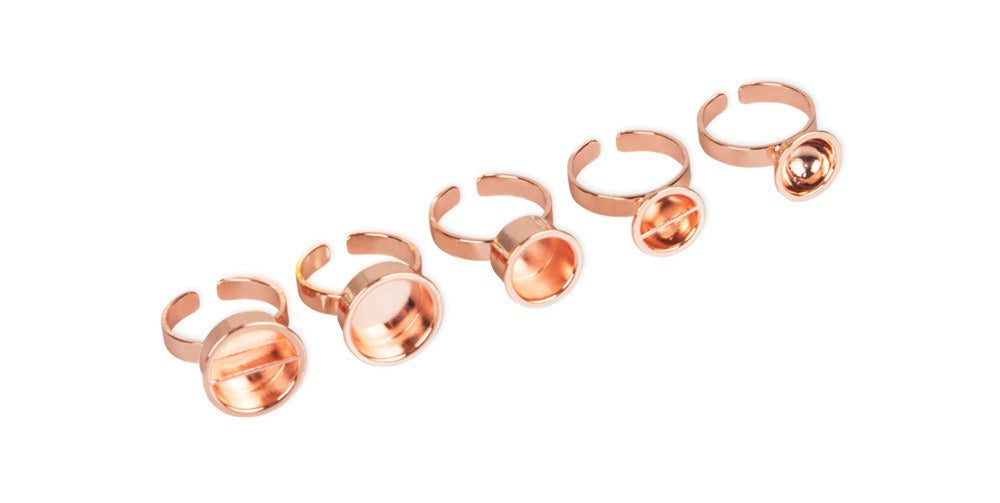 Metal Pigment Ring Cups – Rose Gold, Gold & Silver PMU Ink Holders