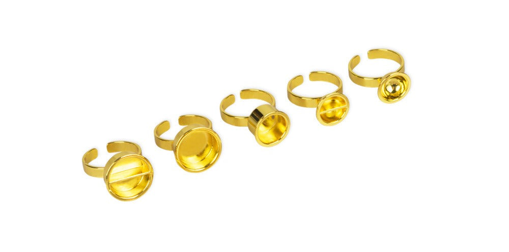 Metal Pigment Ring Cups – Rose Gold, Gold & Silver PMU Ink Holders