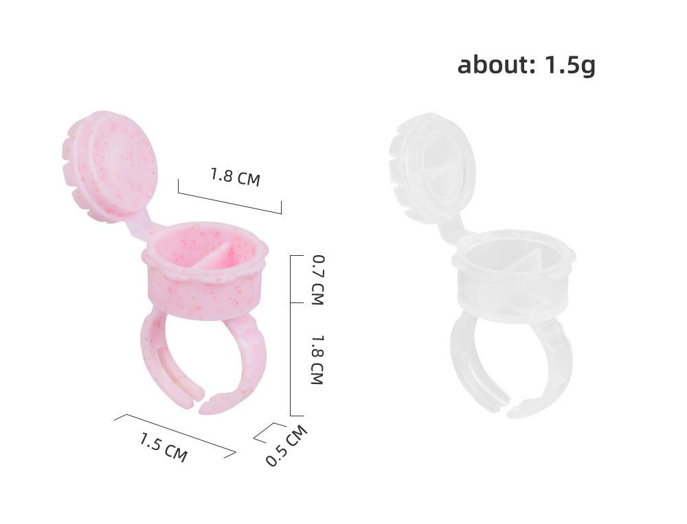 Multi-Function Flip-Lid Pigment Ring Cups – Divided PMU Ink Cups for Microblading, Tattoo & Beauty
